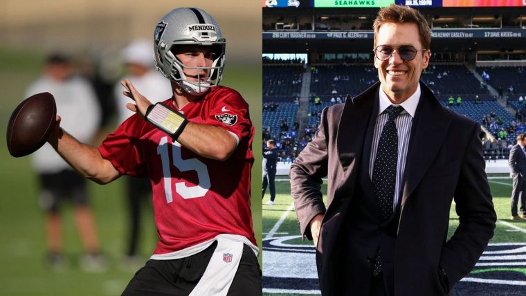 NFLへの適応に向けてトム・ブレイディの教えを受けるレイダースの